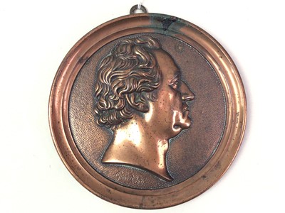 Lot 157 - SMALL CIRCULAR RELIEF BUST OF GOETHE