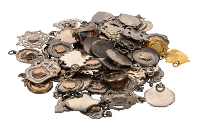 Lot 819 - GROUP OF SILVER MEDALS/PENDANTS
