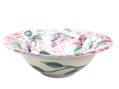Lot 164 - LARGE FLORAL DECORATED BOWL