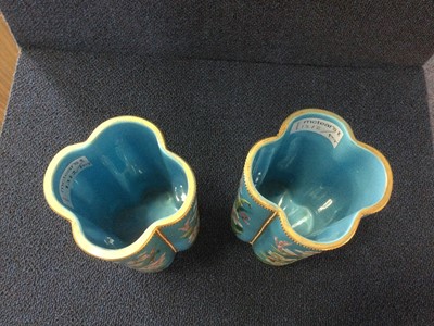Lot 1312 - PAIR OF MOSAR VASES