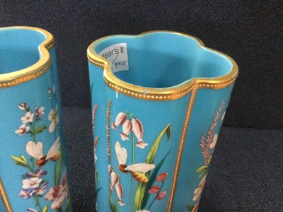 Lot 1312 - PAIR OF MOSAR VASES
