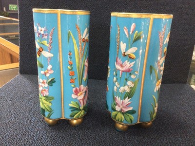 Lot 1312 - PAIR OF MOSAR VASES