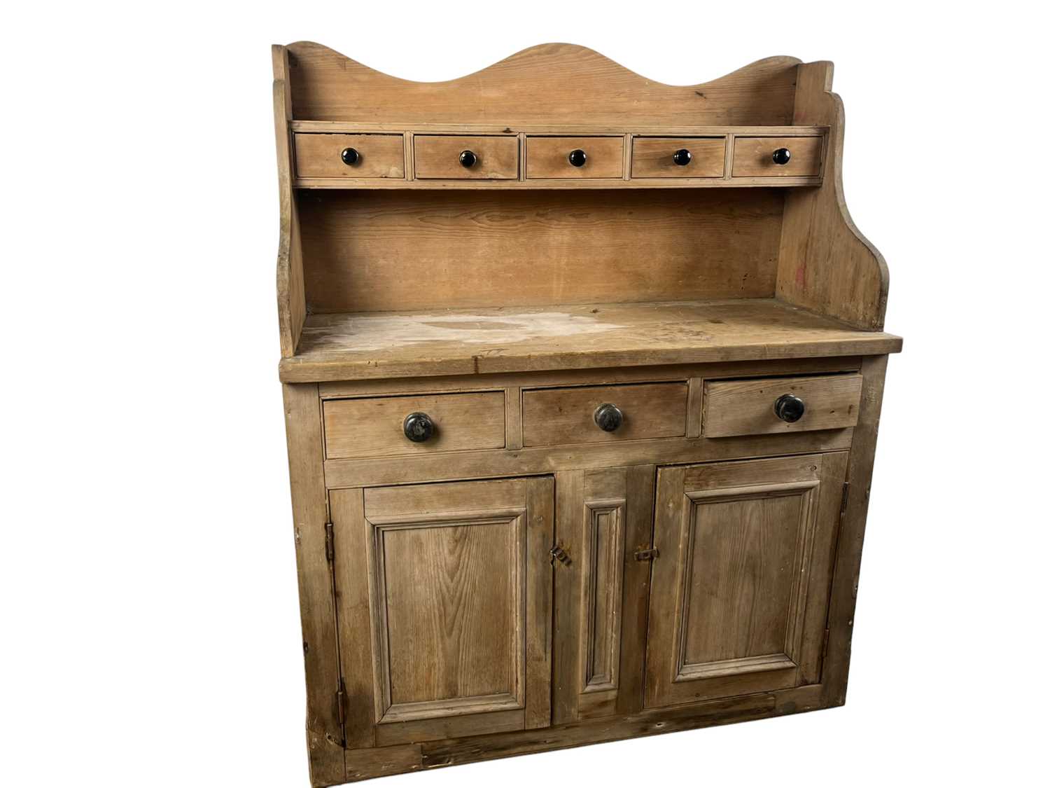 Lot 212 - VICTORIAN OAK KITCHEN DRESSER