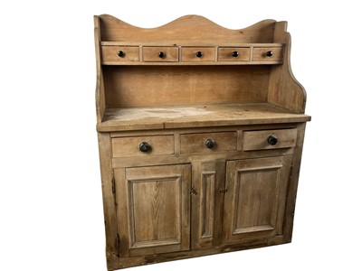 Lot 212 - VICTORIAN OAK KITCHEN DRESSER