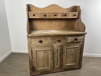 Lot 212 - VICTORIAN OAK KITCHEN DRESSER
