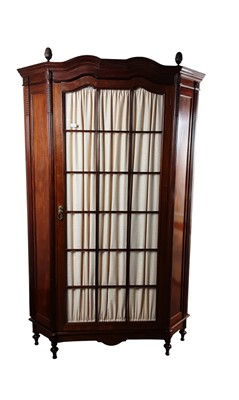 Lot 223 - LARGE MAHOGANY CORNER CABINET