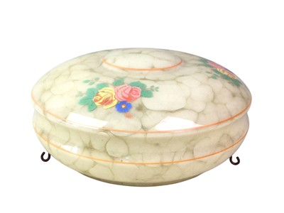 Lot 242 - TWO ART DECO GLASS CEILING SHADES