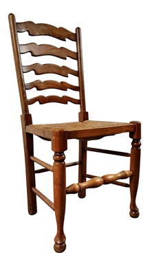 Lot 239 - GROUP OF FOUR LADDERBACK CHAIRS