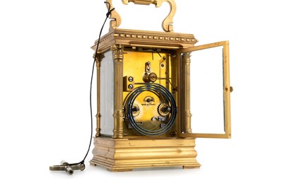 Lot 1038 - VICTORIAN CARRIAGE CLOCK WITH REPEAT