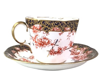 Lot 292 - ROYAL CROWN DERBY MOUSTACHE CUP AND SAUCER