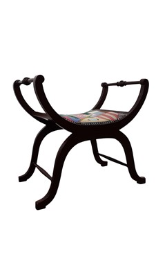 Lot 250 - MAHOGANY STOOL