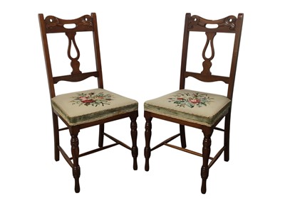 Lot 262 - PAIR OF WALNUT PARLOUR CHAIRS