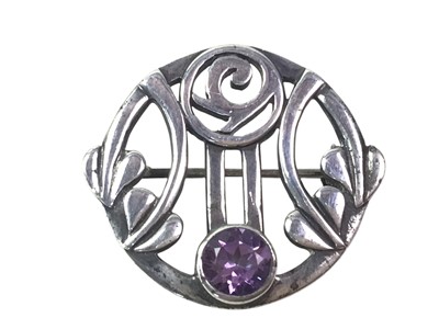 Lot 305 - GROUP OF SILVER AND OTHER COSTUME JEWELLERY