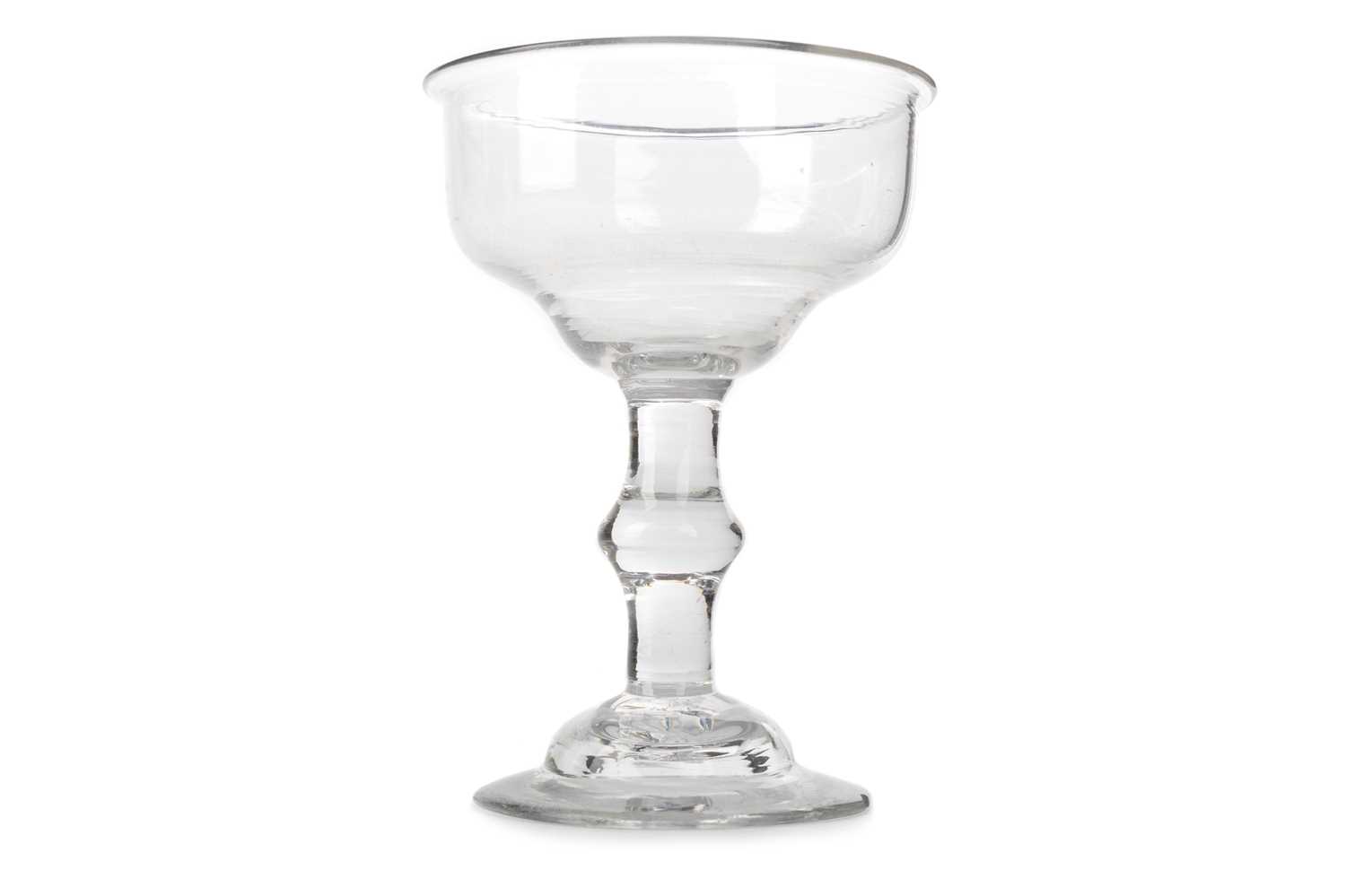 Lot 1315 - GEORGIAN CHAMPAGNE GLASS