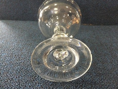 Lot 1315 - GEORGIAN CHAMPAGNE GLASS