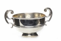 Lot 318 - SILVER TWO HANDLED TROPHY CUP maker Barker...