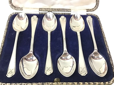 Lot 324 - SET OF SIX SHEFFIELD GOLF SPOONS