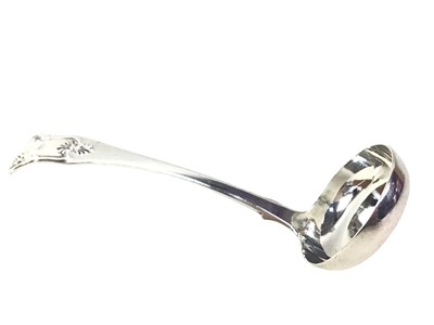 Lot 322 - SILVER SAUCE SPOON