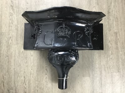 Lot 1320 - PAIR OF GEORGE V CAST IRON RAIN HOPPERS