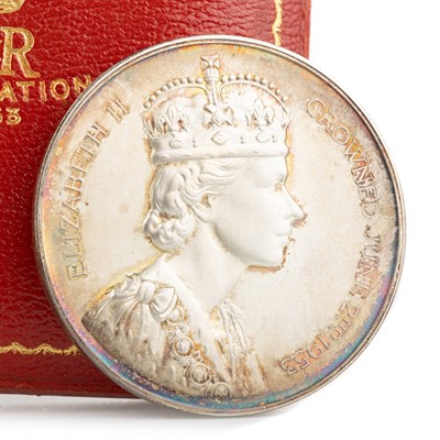 Lot 112 - ELIZABETH II SILVER CORONATION MEDAL
