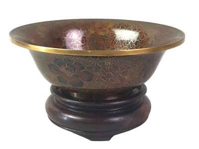 Lot 360 - TWO CHINESE CLOISONNÉ BOWLS
