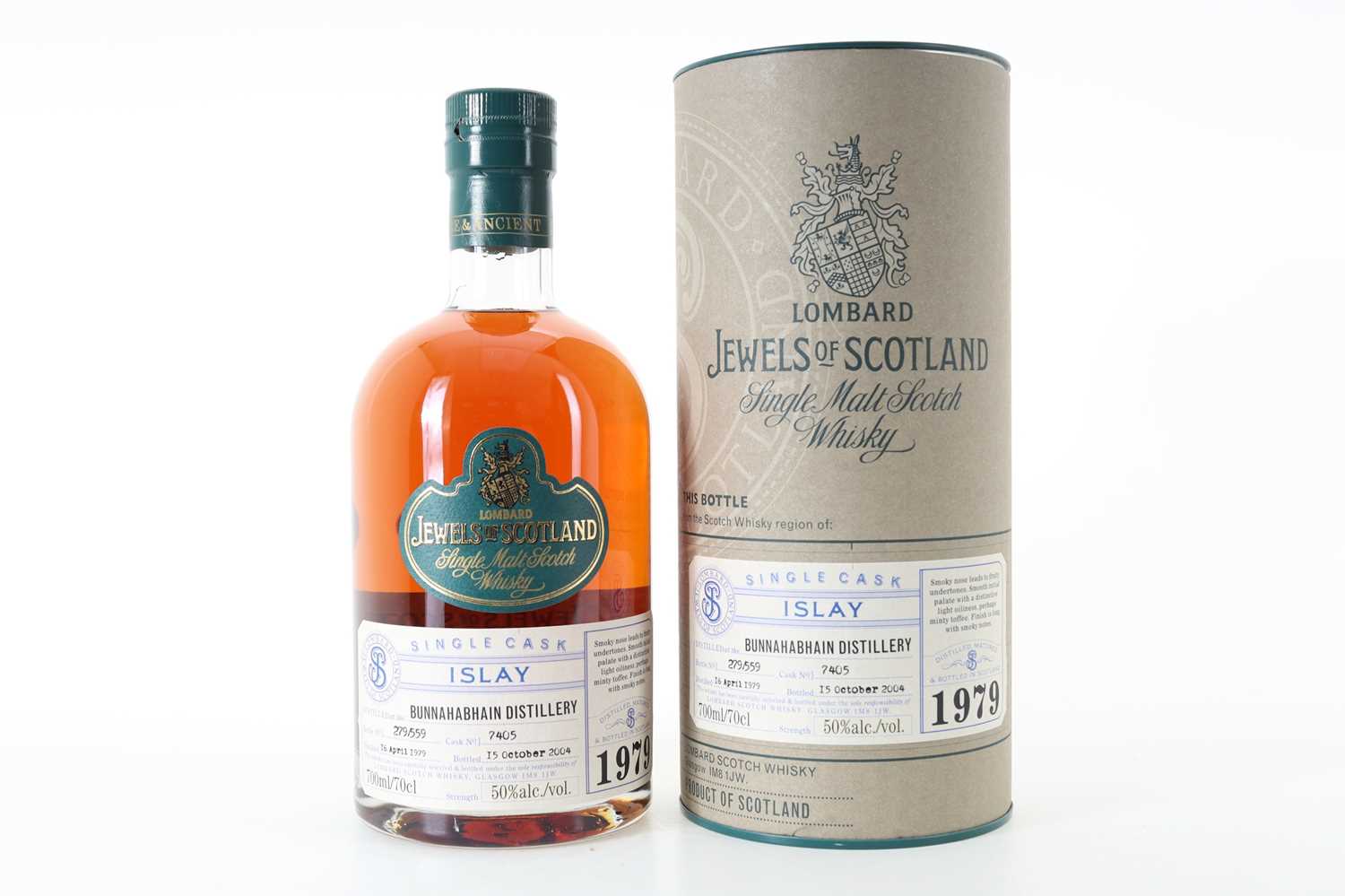 Lot 69 - **BUNNAHABHAIN 1979 25 YEAR OLD LOMBARD JEWELS OF SCOTLA