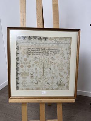 Lot 397 - WILLIAM IV NEEDLEWORK SAMPLER
