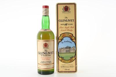 Lot 143 - GLENLIVET 12 YEAR OLD CLASSIC GOLF COURSES OF SCOTLAND - ST ANDREWS 75CL