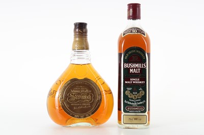 Lot 177 - JOHNNIE WALKER SWING 75CL AND BUSHMILLS 10 YEAR OLD 75CL