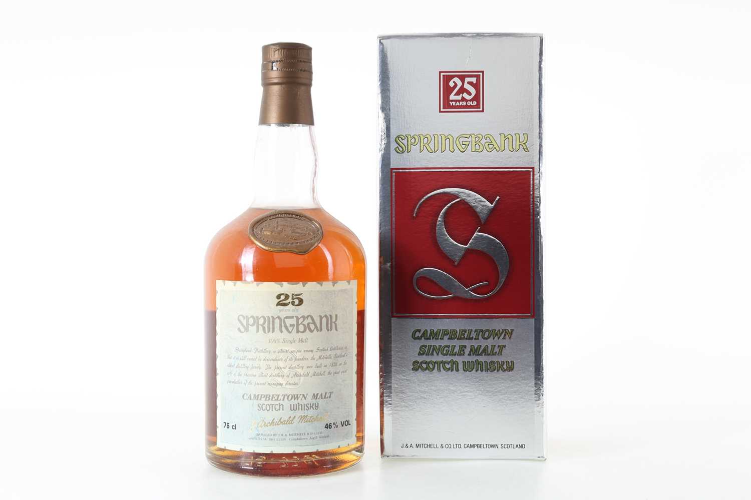 Lot 193 - SPRINGBANK 25 YEAR OLD J ARCHIBALD MITCHELL 1980S 75CL