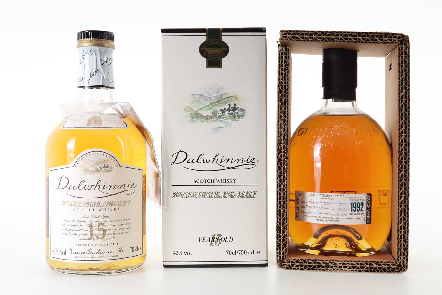 Lot 199 - DALWHINNIE 15 YEAR OLD AND GLENROTHES 1992