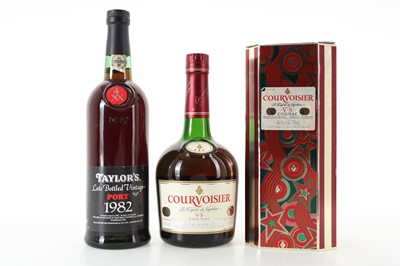 Lot 235 - TAYLOR'S 1982 LATE BOTTLED VINTAGE AND COURVOISIER V.S.