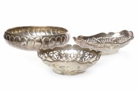 Lot 349 - TWO EDWARD VII SILVER SWEET MEAT DISHES...