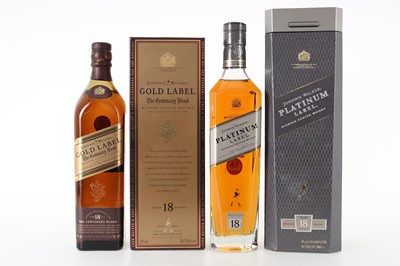 Lot 227 - JOHNNIE WALKER 18 YEAR OLD GOLD LABEL AND 18 YEAR OLD PLATINUM LABEL