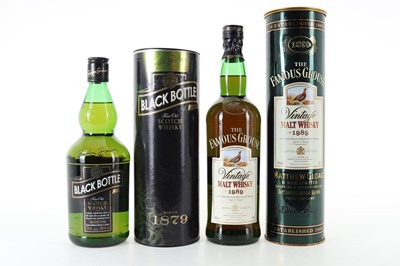 Lot 243 - FAMOUS GROUSE 1989 12 YEAR OLD AND BLACK BOTTLE