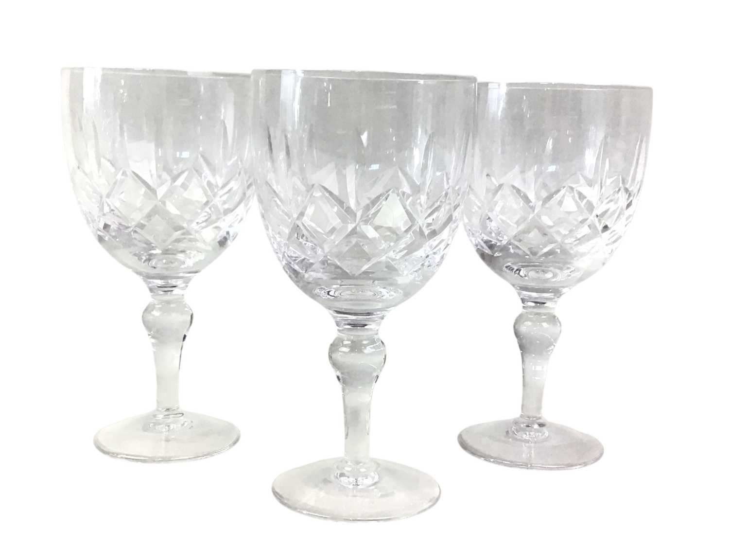 Lot 437 - SET OF SIX STUART CRYSTAL STEM WINE GLASSES