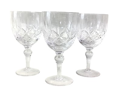 Lot 437 - SET OF SIX STUART CRYSTAL STEM WINE GLASSES