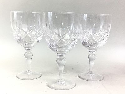 Lot 437 - SET OF SIX STUART CRYSTAL STEM WINE GLASSES