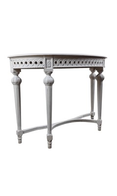 Lot 213 - WHITE PAINTED HALL TABLE
