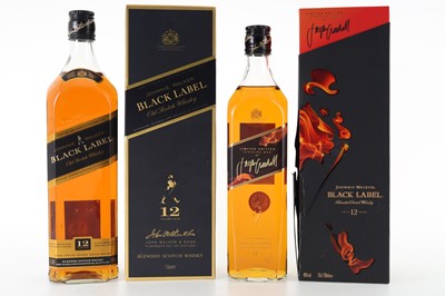 Lot 319 - JOHNNIE WALKER 12 YEAR OLD BLACK LABEL JASPER GOODALL AND PROJECT MCLAREN 1ST PRODUCTION 1L