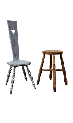 Lot 405 - PAINTED SEWING CHAIR