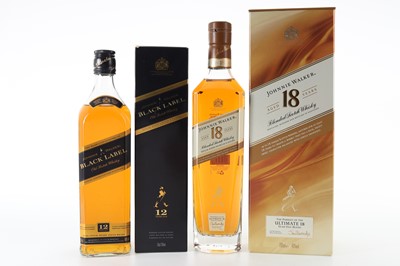Lot 321 - JOHNNIE WALKER 18 YEAR OLD AND 12 YEAR OLD BLACK LABEL