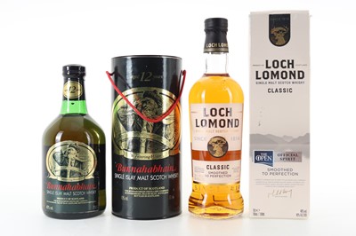 Lot 323 - LOCH LOMOND CLASSIC AND BUNNAHABHAIN 12 YEAR OLD 1990S