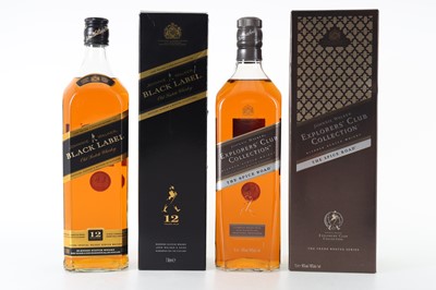 Lot 327 - JOHNNIE WALKER EXPLORERS' CLUB SPICE ROAD 1L AND 12 YEAR OLD BLACK LABEL 1L