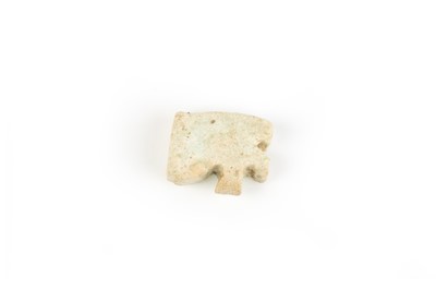 Lot 1327 - PALE GREEN GLAZED FAIENCE EYE OF HORUS