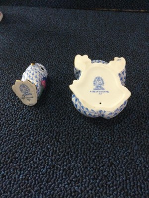 Lot 1324 - HEREND FIGURE OF A SEATED CAT