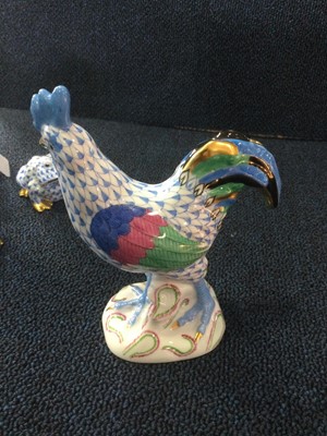 Lot 1324 - HEREND FIGURE OF A SEATED CAT