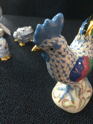 Lot 1324 - HEREND FIGURE OF A SEATED CAT