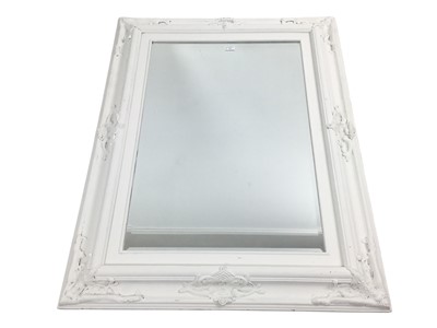 Lot 413 - LARGE WHITE PAINTED WALL MIRROR