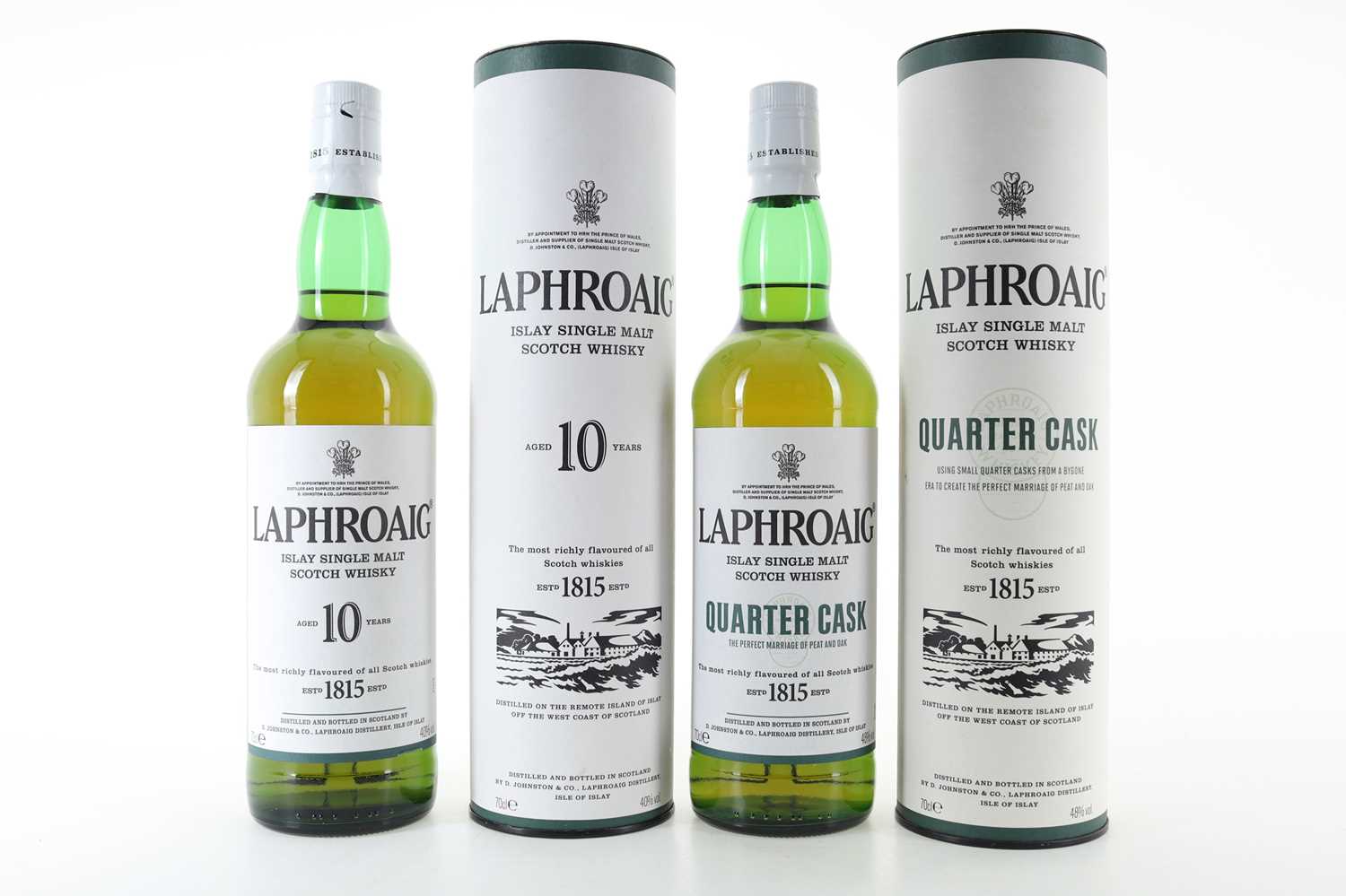 Lot 9 - LAPHROAIG 10 YEAR OLD AND QUARTER CASK